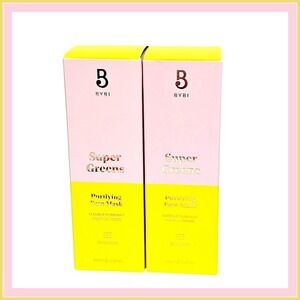 2 x BYBI Super Greens Purifying Face Mask 2.0 fl oz Vegan Plant